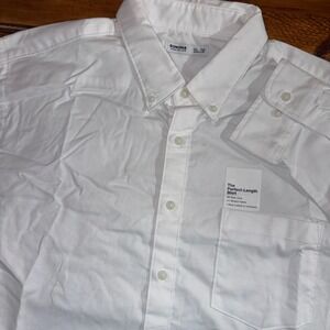 Sonoma Button Shirt Mens XXL Tall White Perfect Length Stretch Long Sleeve READ